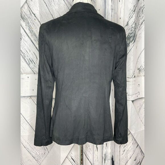 Tart Faux Suede Jacket Blazer Black M - Picture 2 of 5